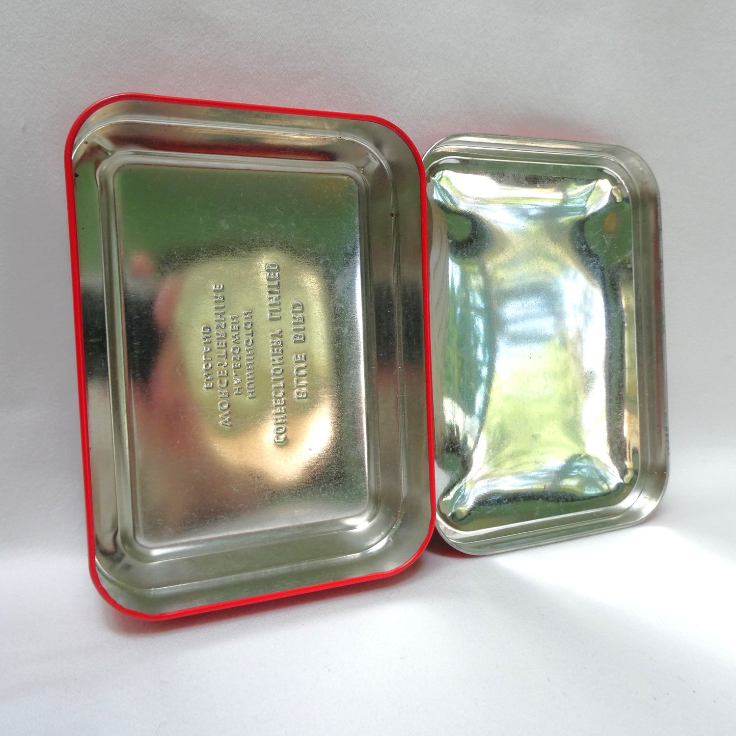 Vintage Blue Bird Confectionery Toffee Tin, Featuring a Mid-Century Portrait of an On-Duty King’s Household Cavalry Guardsman