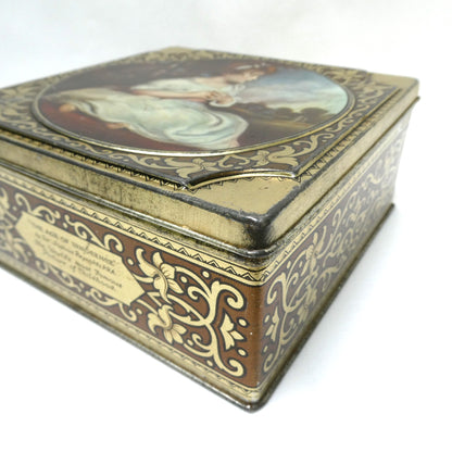 Vintage Thorne's Premier Hinged-Lid Toffee Tin, Featuring the Famous Painting, "The Age of Innocence" by Sir Joshua Reynolds