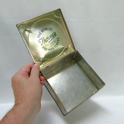 Vintage Thorne's Premier Hinged-Lid Toffee Tin, Featuring the Famous Painting, "The Age of Innocence" by Sir Joshua Reynolds