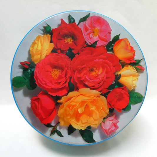 Famous Vintage Tin Cookie Container by CARR OF CARLISLE Limited of England: 'ENGLISH ROSES' (TIN #2)