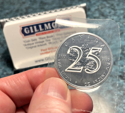 2013 1 oz .9999 Fine Silver Coin $5 -SML- CANADIAN SILVER MAPLE LEAF 25th Anniversary Coin (BRAND NEW CONDITION)