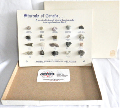 MINERALS OF CANADA: A Select Collection Of Mineral Bearing Rocks From The Canadian Shield, by Canadian Rockcraft, Kirkland Lake, Ontario, 1970's