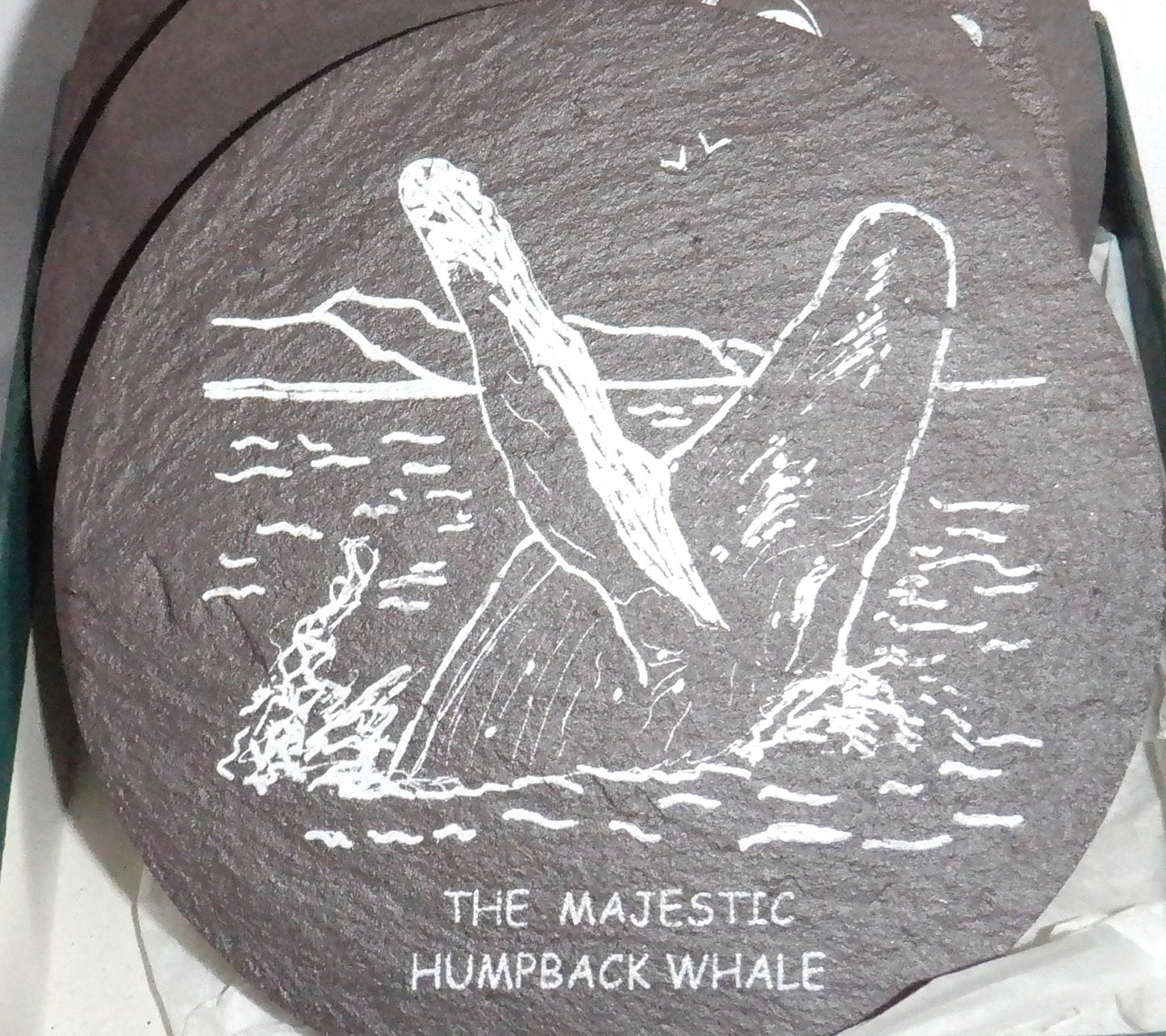 Newfoundland Handmade 500-Million-Year-Old Slate Coasters, Set of 4, NEW CONDITION 1990's!