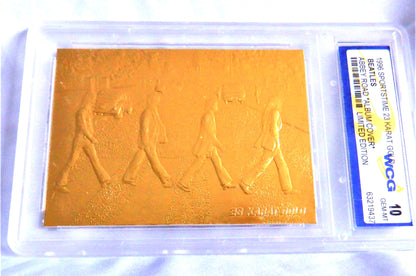 1996 Sportstime 23 Karat Gold Card, BEATLES ABBEY ROAD Album Cover, WCG Graded 10