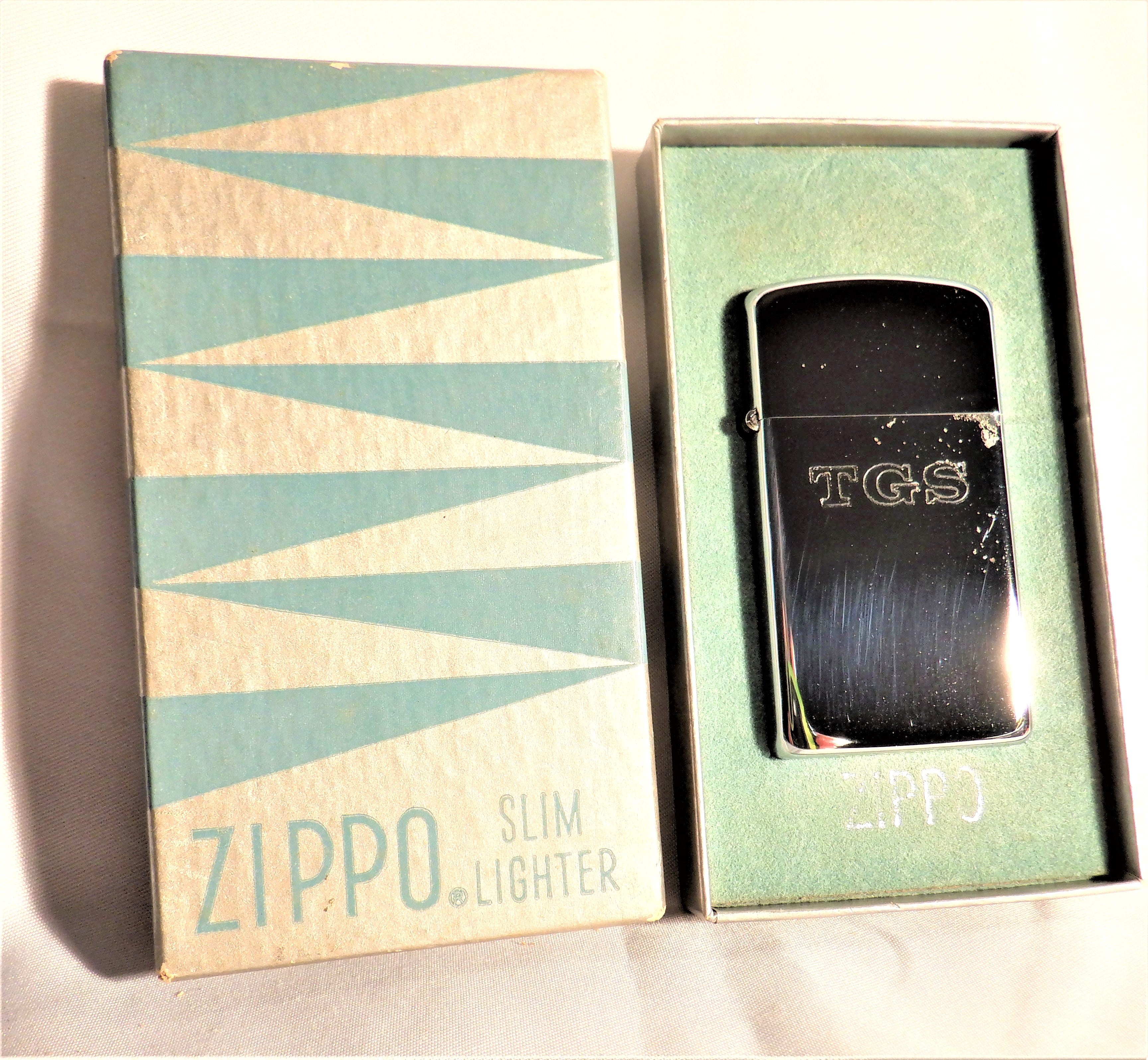 ZIPPO SLIM II LIGHTER, Chrome High Shine, Vintage-New in Original Box!