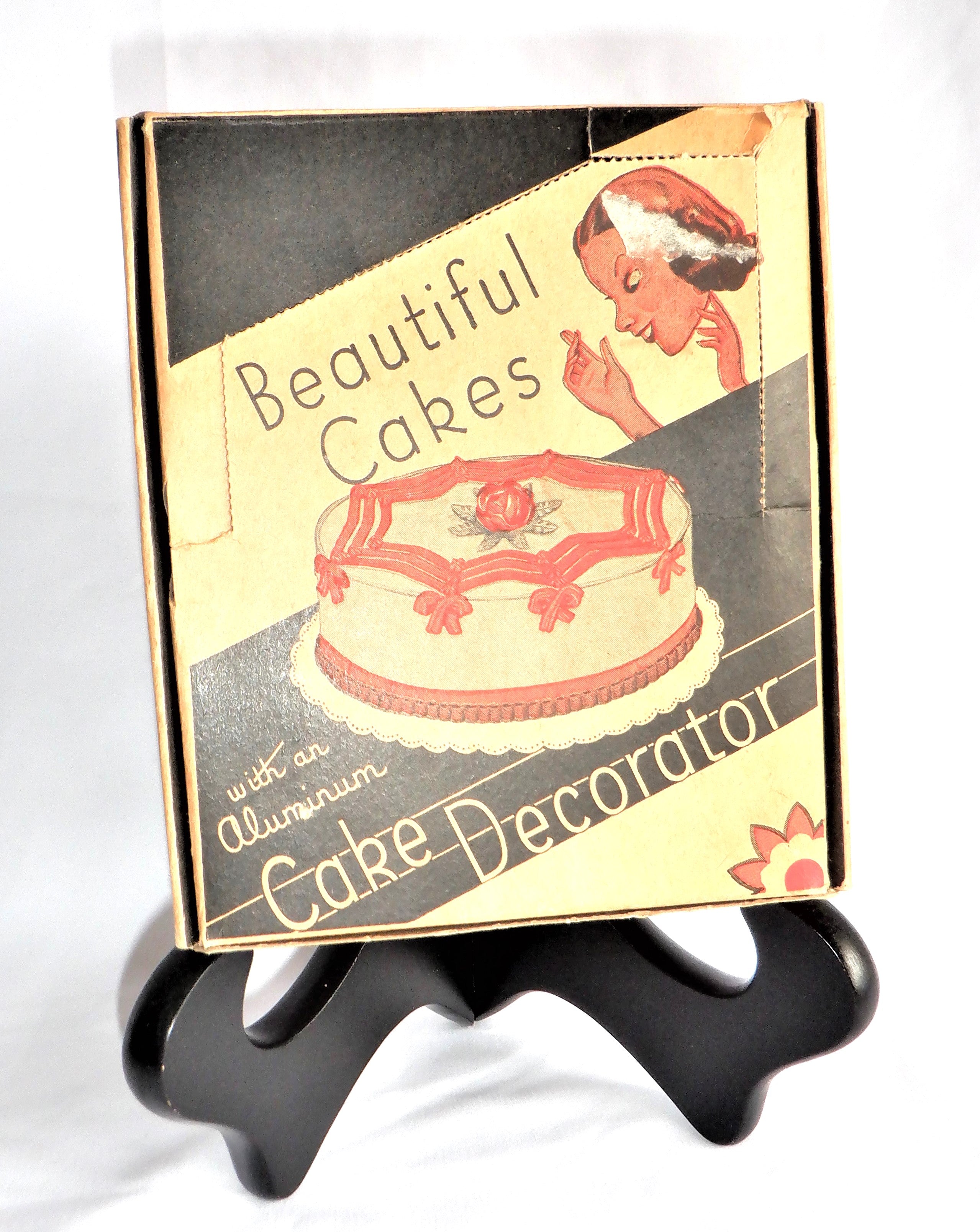 VINTAGE CAKE DECORATOR SET, Aluminum No. 2804, USA 1950's in