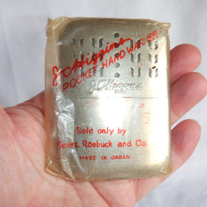 'VINTAGE POCKET HAND WARMER' by J.C. Higgins for Sears Roebuck, Made in Japan. BRAND NEW - OLD STOCK 1950's