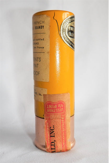 THE HUNTER'S LUCKY SHOT, 1950's Rare VO Armagnac French Brandy, Shotgun Cartridge Yellow #5