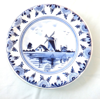 DELFTS BLUE Holland Mid-Century Handpainted Plate RARE 6-PIECE COLLECTOR SET, 1970's