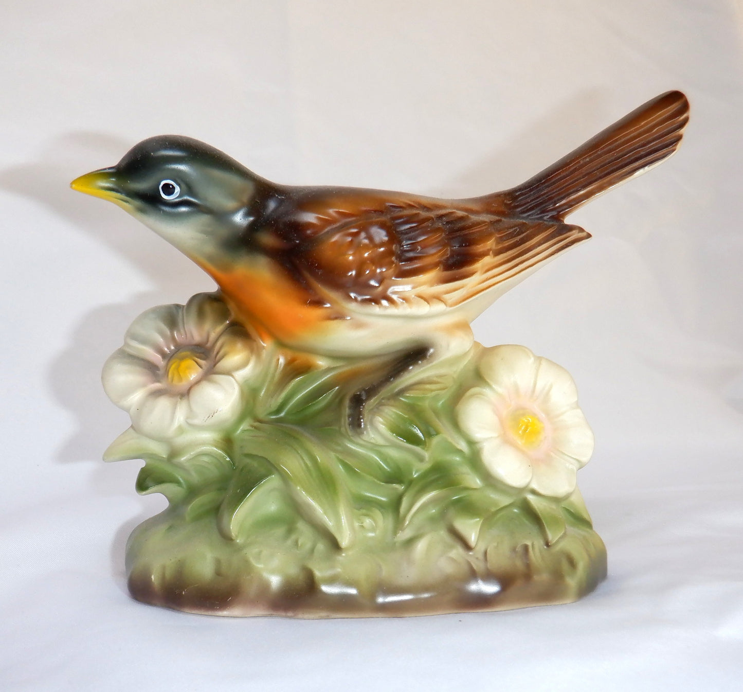 Vintage Ceramic 'MOTHER ROBIN & THREE ORPHANED SONG BIRDS' Made in Japan 1950's