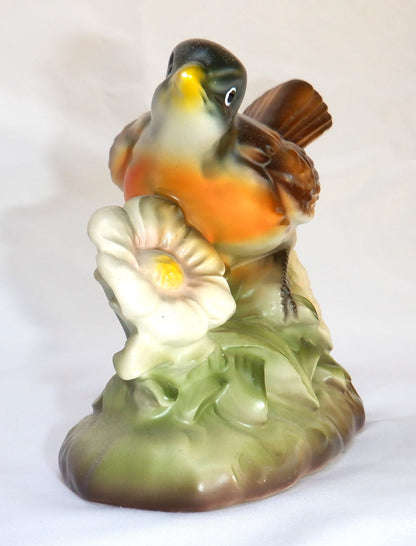 Vintage Ceramic 'MOTHER ROBIN & THREE ORPHANED SONG BIRDS' Made in Japan 1950's