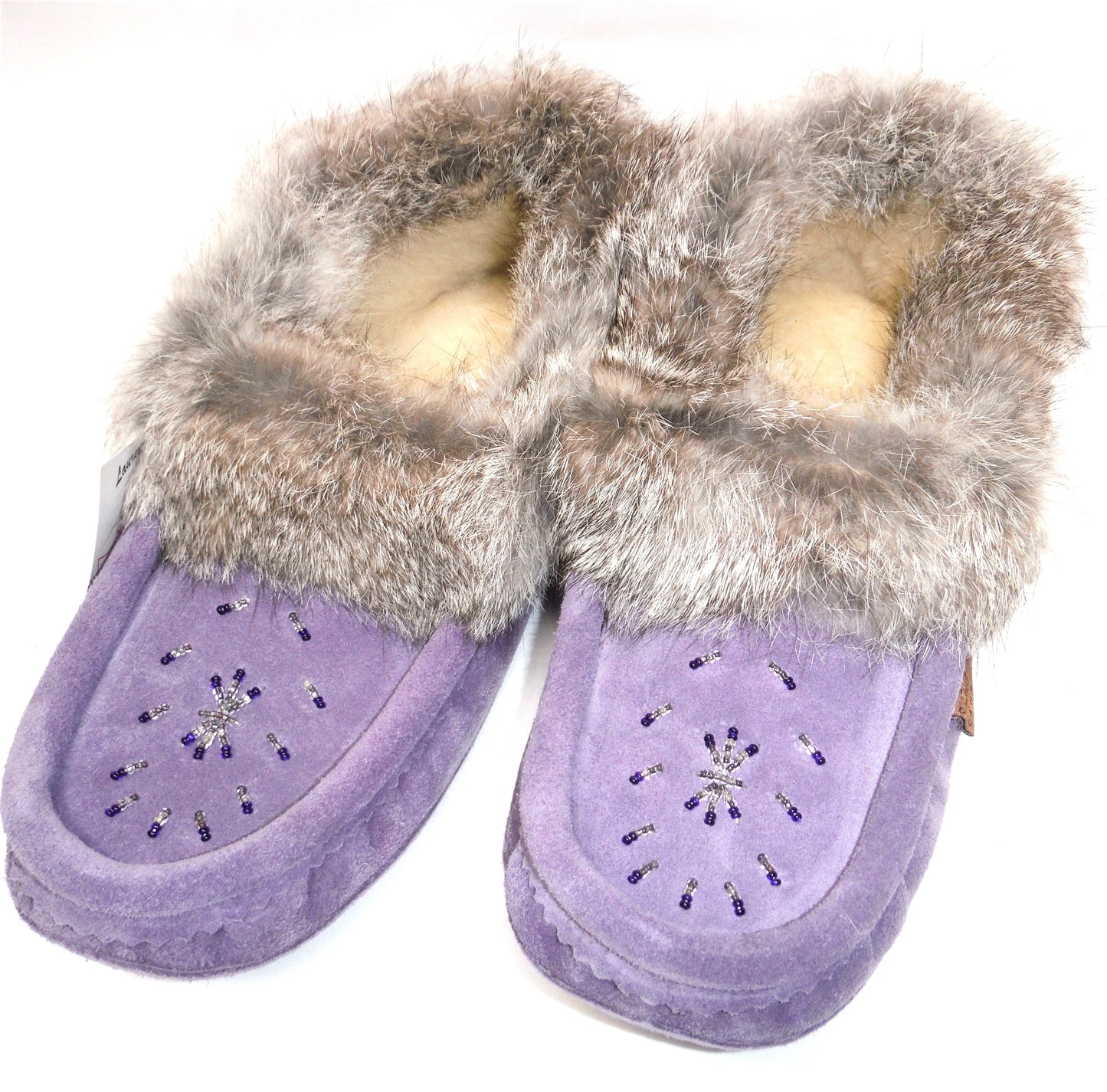 Vintage Laurentian Chief Moccasins, BRAND NEW Purple Size 11-L, by Eugene Cloutier of Quebec, Canada