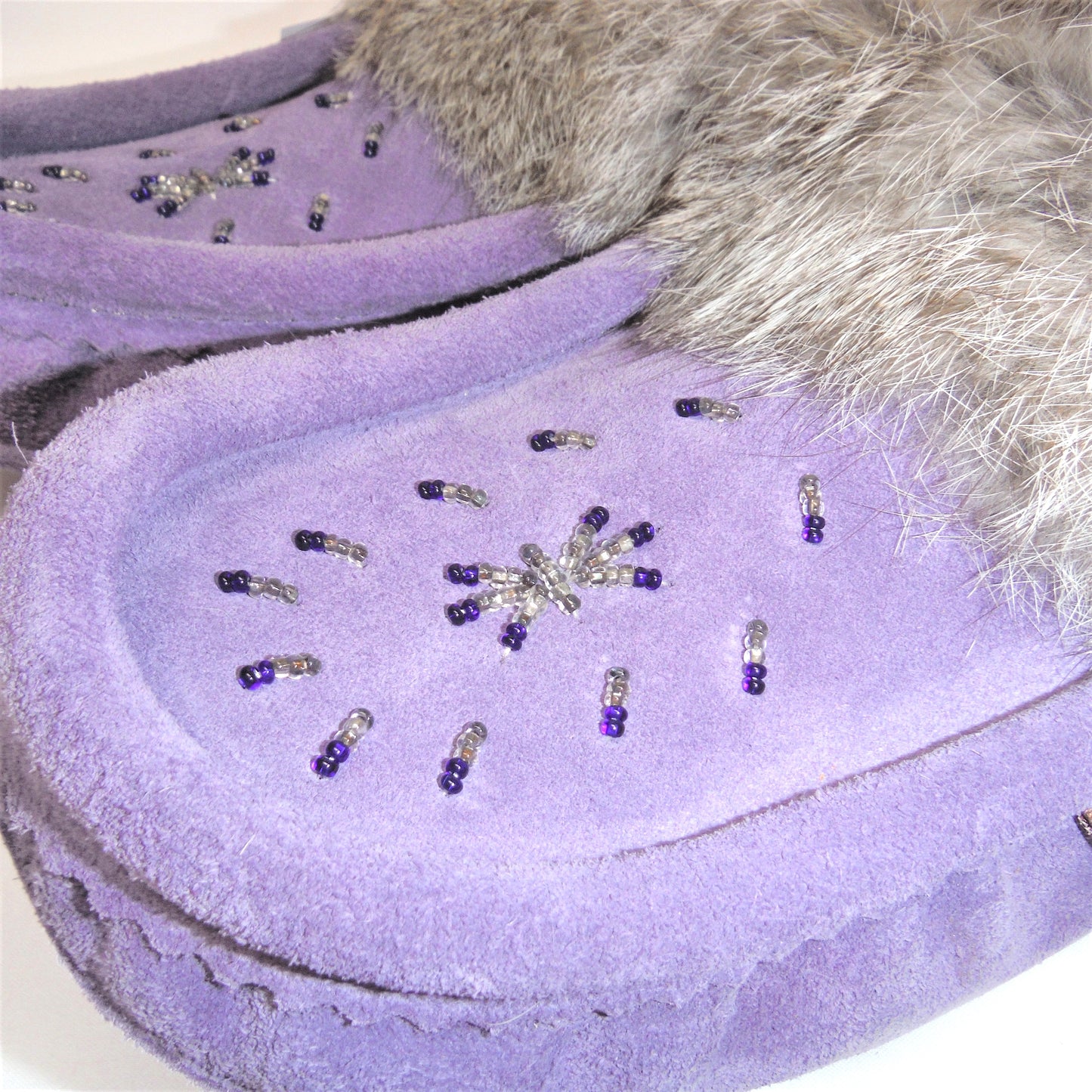 Vintage Laurentian Chief Moccasins, BRAND NEW Purple Size 11-L, by Eugene Cloutier of Quebec, Canada