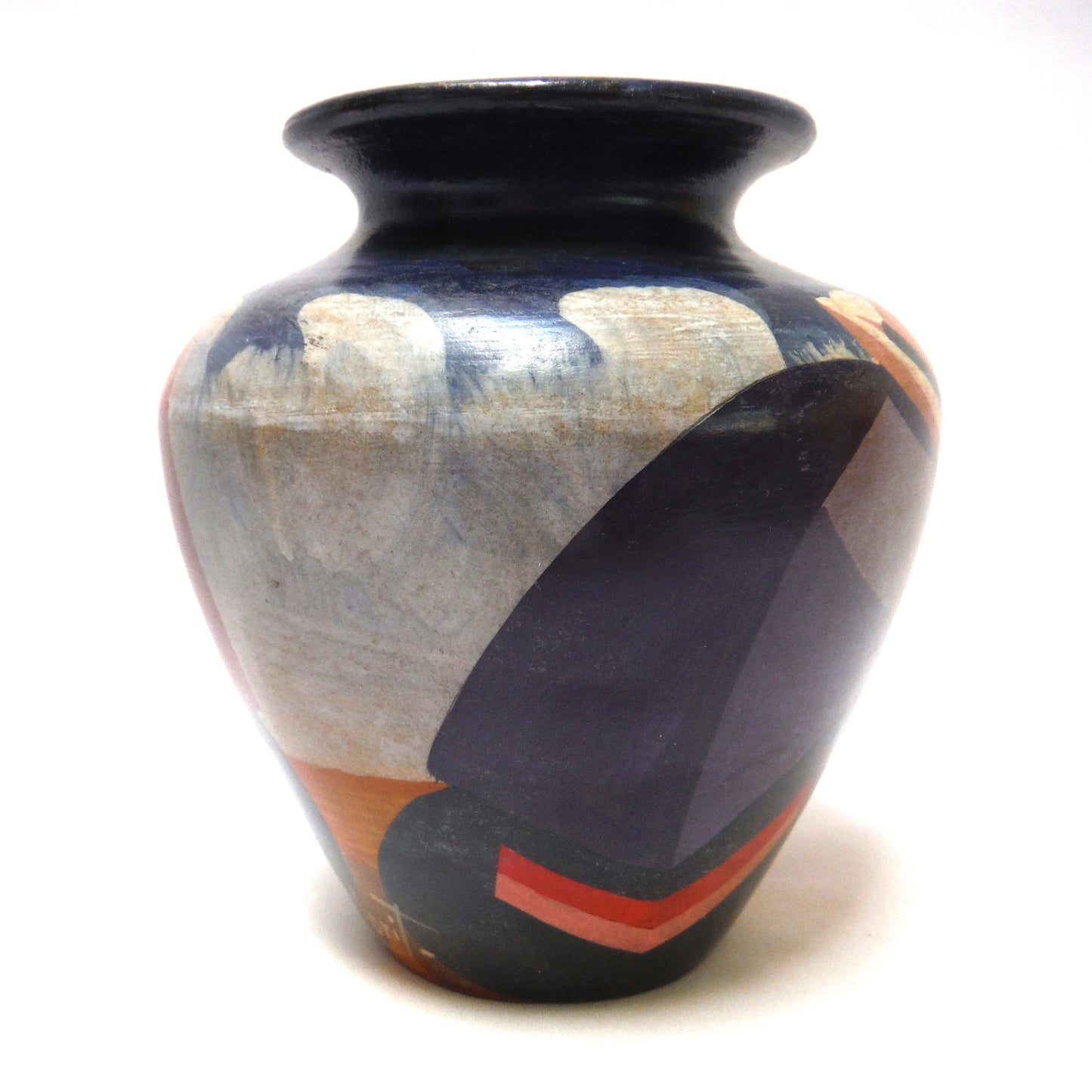 Stunning Peruvian Miniature Vase, Hand Painted and Signed by MORIT, the artist!