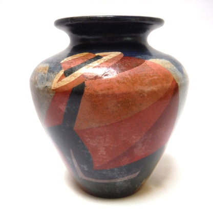 Stunning Peruvian Miniature Vase, Hand Painted and Signed by MORIT, the artist!