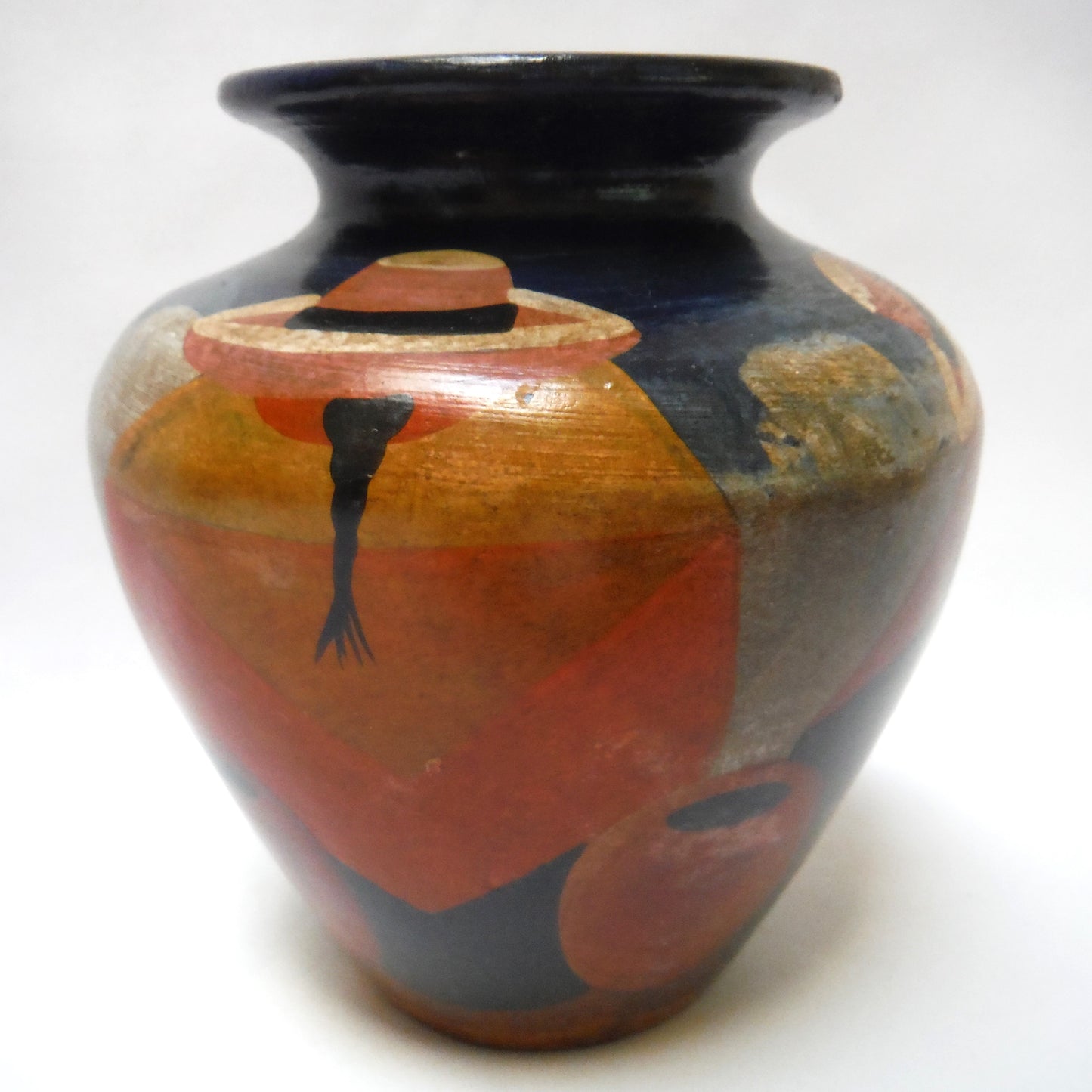 Stunning Peruvian Miniature Vase, Hand Painted and Signed by MORIT, the artist!