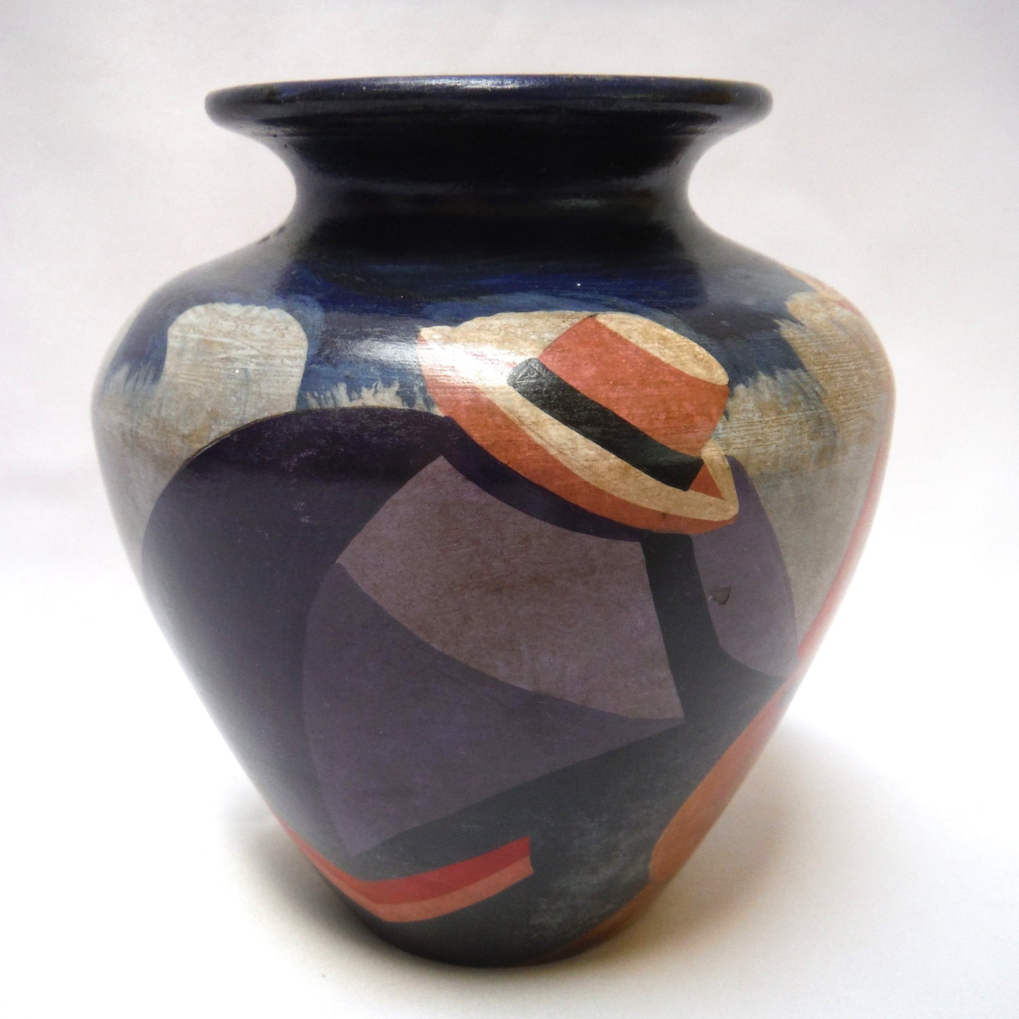 Stunning Peruvian Miniature Vase, Hand Painted and Signed by MORIT, the artist!