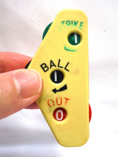 Vintage Baseball Softball Umpire Strike Out Ball Plastic Counter, Made in Japan and still functional!