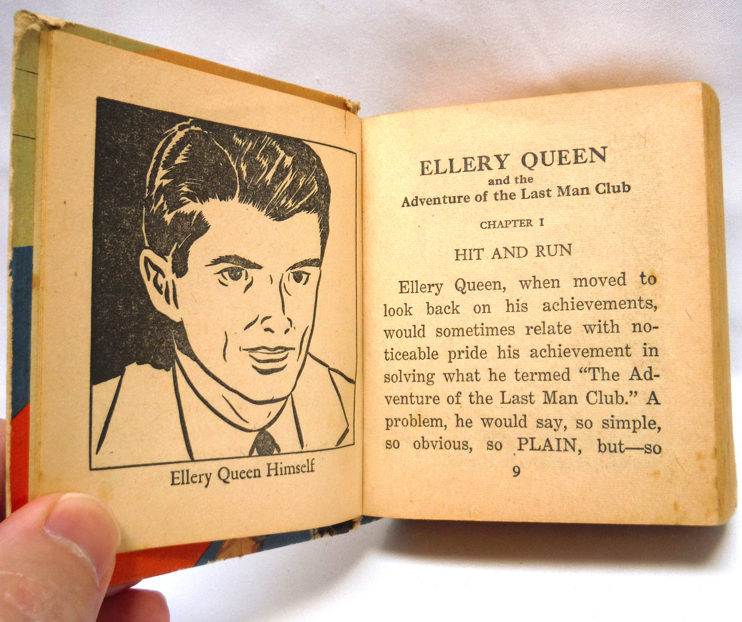 1940 Mini Thrilling Detective Story Book: The Radio Adventures of ELLERY QUEEN in 'The Adventure of The Last Man Club'