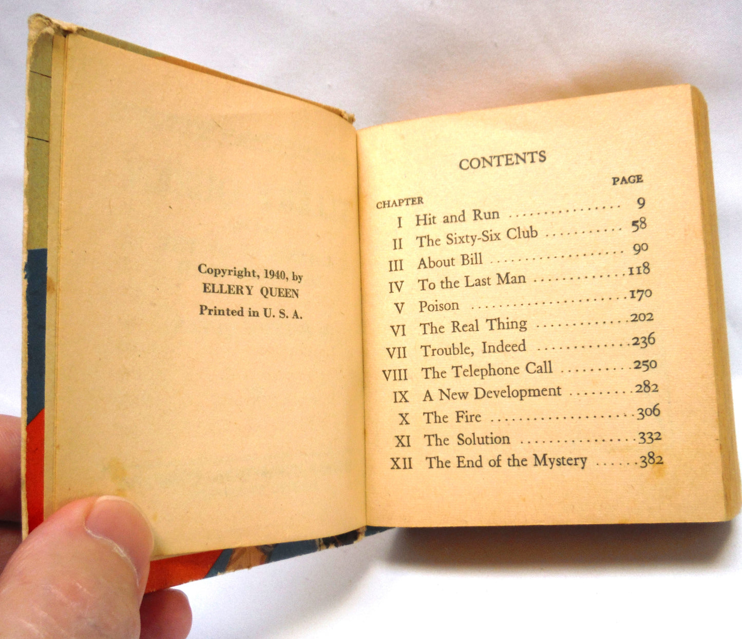 1940 Mini Thrilling Detective Story Book: The Radio Adventures of ELLERY QUEEN in 'The Adventure of The Last Man Club'