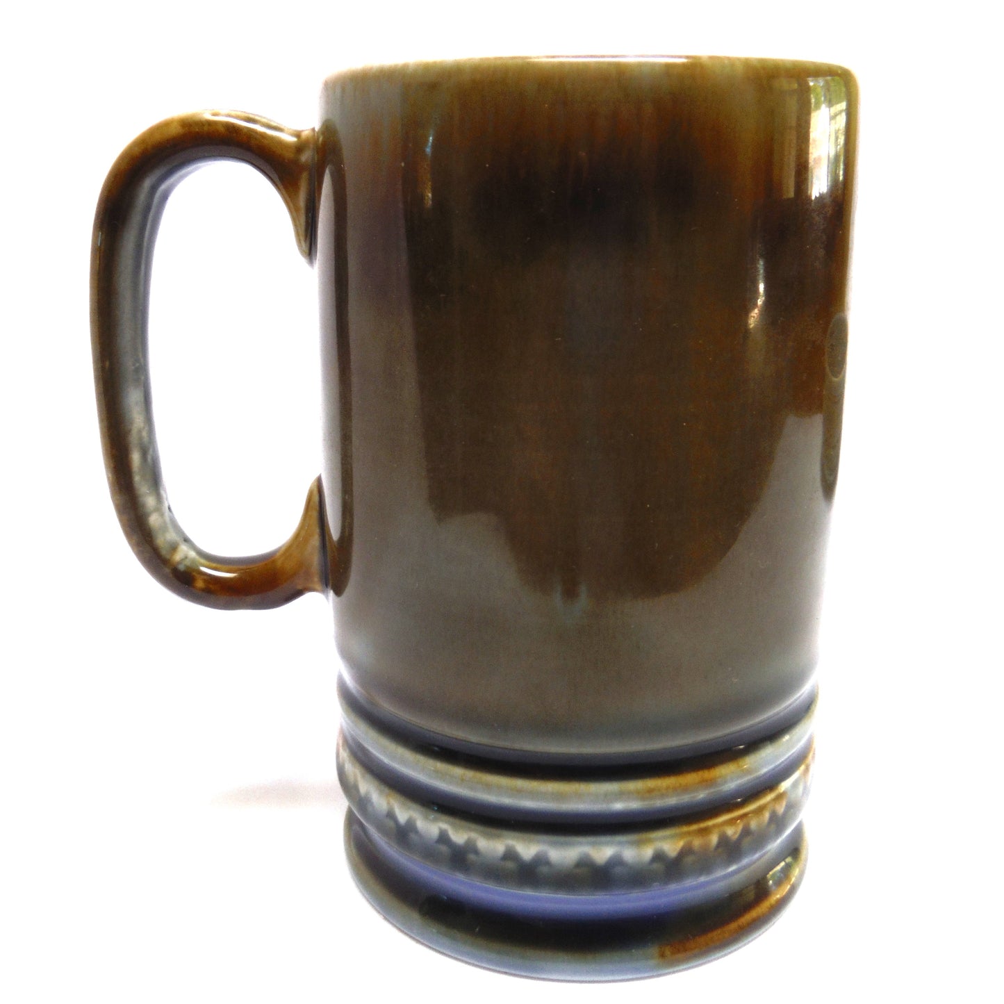 Vintage KILLARNEY MUG, with Swiss Musical Movement by Reuge, and Blue Green Glazed Finish by WADE of Ireland: 'THE FOX HUNT'