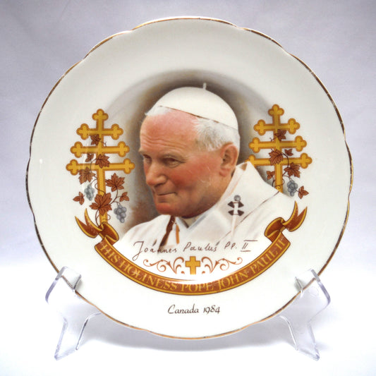 Commemorative Portrait Plate of HIS HOLINESS POPE JOHN PAUL II, Visit to Canada in 1984