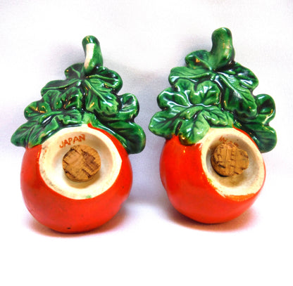 PAIR OF VINTAGE MINIATURE SALT & PEPPER SHAKERS: Hand-Painted Tomatoes?