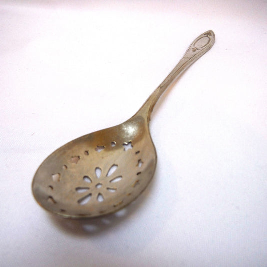 VINTAGE SIX-INCH LONG-HANDLED SIEVE SPOON