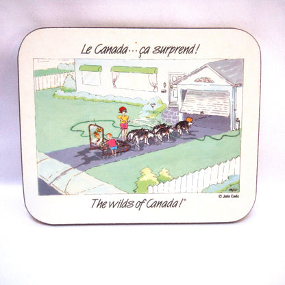 SET OF 6 CHRISTMAS EDITION JASON COASTERS of NEW ZEALAND: 'The Wilds of Canada - ca surprend!'