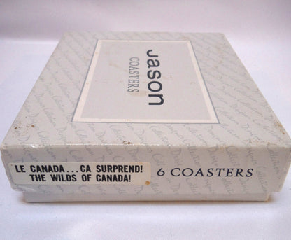 SET OF 6 CHRISTMAS EDITION JASON COASTERS of NEW ZEALAND: 'The Wilds of Canada - ca surprend!'