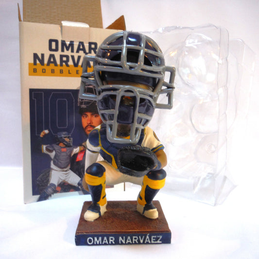 OMAR NARVAEZ of MILWAUKEE BREWERS FAME: Brand New in Original Box Bobblehead!