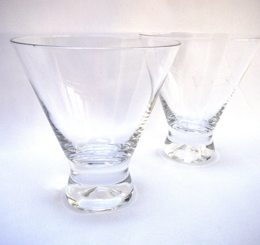 Contemporary Pair of Stemless Martini Glasses, by NAVAN LIQUEURS