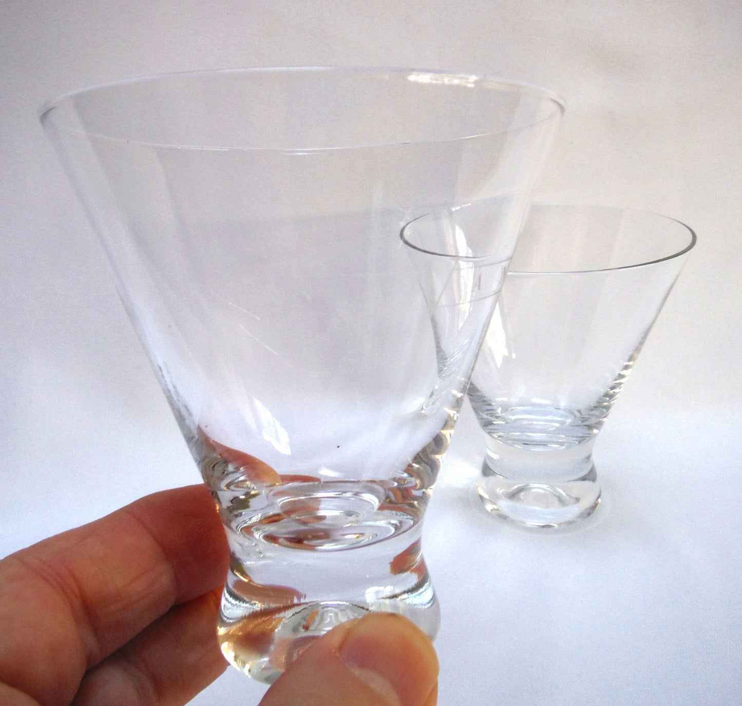 Contemporary Pair of Stemless Martini Glasses, by NAVAN LIQUEURS