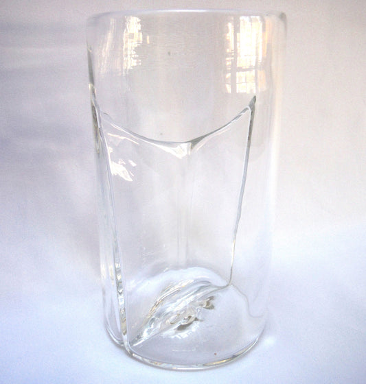 Unique Heavy Glass Tumbler, with a Glass Divider in the Middle