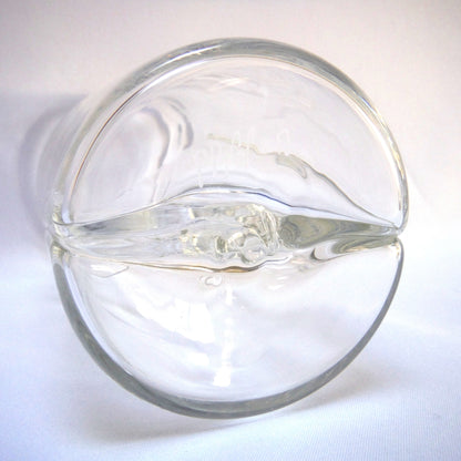 Unique Heavy Glass Tumbler, with a Glass Divider in the Middle