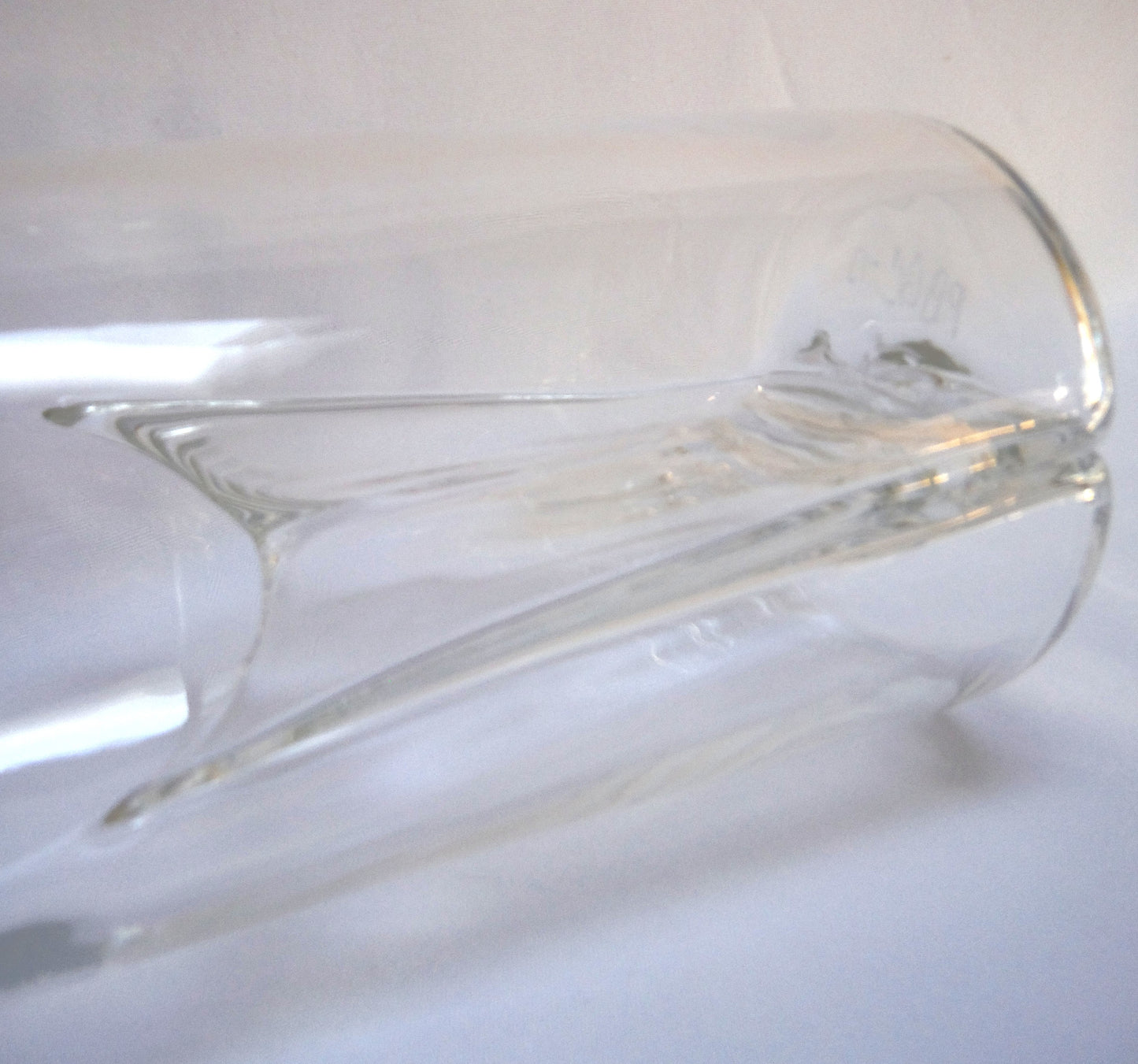 Unique Heavy Glass Tumbler, with a Glass Divider in the Middle