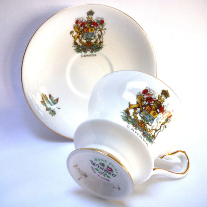 Collectible 1967 Tea Cup & Matching Saucer: CANADA'S CENTENNIAL 1867-1967 by Windsor of England