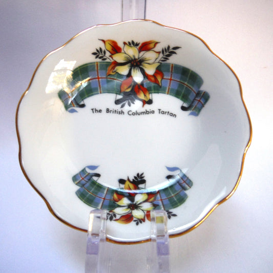 Vintage Trinket Dish by Royal Grafton of England: 'THE BRITISH COLUMBIA TARTAN'