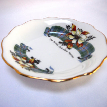 Vintage Trinket Dish by Royal Grafton of England: 'THE BRITISH COLUMBIA TARTAN'