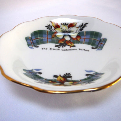 Vintage Trinket Dish by Royal Grafton of England: 'THE BRITISH COLUMBIA TARTAN'