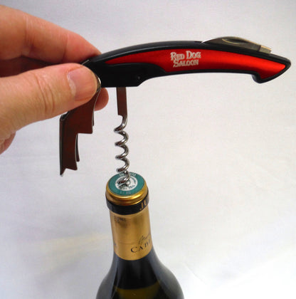 RED DOG SALOON, Multi-Use Wine Opening Tool in Crimsen Red