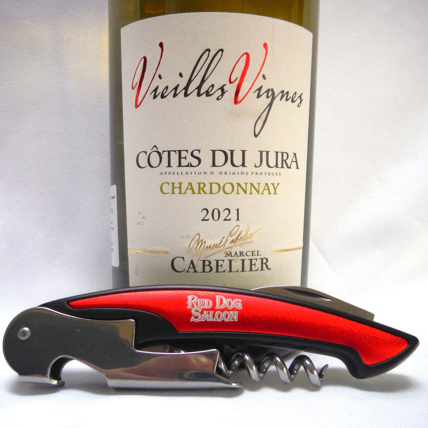 RED DOG SALOON, Multi-Use Wine Opening Tool in Crimsen Red