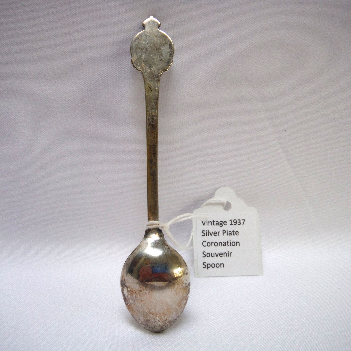 1937 Silver Plate Coronation Souvenir Spoon: King George VI Coronation 12 May 1937