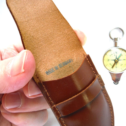 Combined Map Measurer and Magnetic Compass, In Original Leather Case from Western-Germany