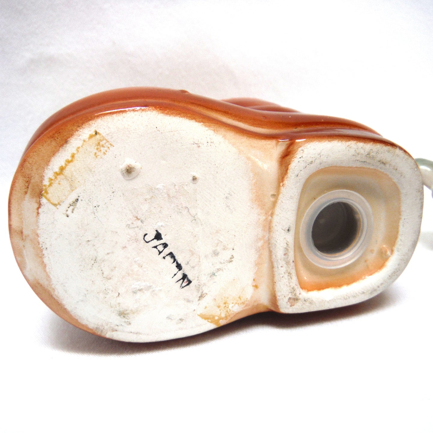 VINTAGE SALT & PEPPER SHAKERS: Cute Little Smiling Mouse Sitting on An Old Brown Boot