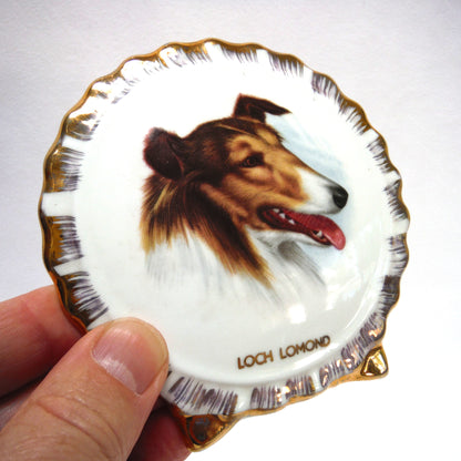 "Loch Lomond" and Portrait of LASSIE Vintage Desk Display Item, by The Highland Art Studios of Scotland