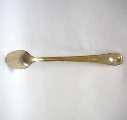 GERBER BABY FOOD Original Mid-Century 5.5 inch long Silver Plated Brass Baby Spoon, Made by W.M. Rogers