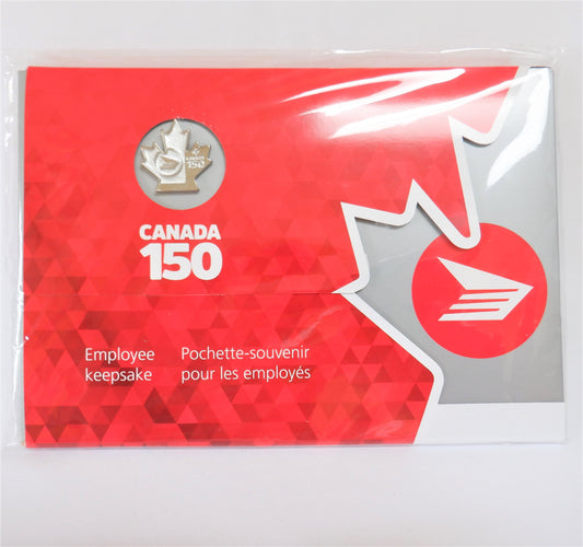 2017 CANADA POST Employee Keepsake Pin & Card Gift Set: CELEBRATING CANADA 150
