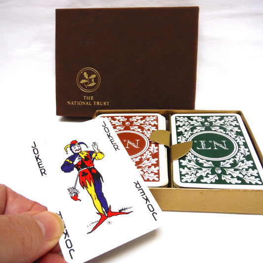 TWO COMPLETE DECKS OF VINTAGE PLAYING CARDS: In Original Packaging From The National Trust of Britain