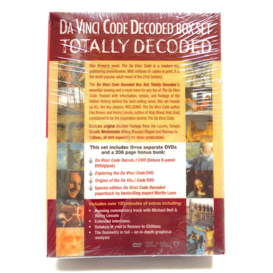 DA VINCI CODE DECODED BOX SET: Totally Decoded Box Set includes 3 DVD's and Book by Marting Lunn BRAND NEW-OLD STOCK